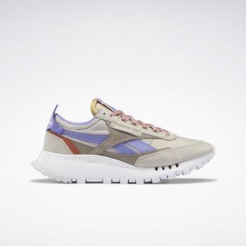 Reebok Classic Kožené Legacy Bezove / Fialove - Damske Tenisky